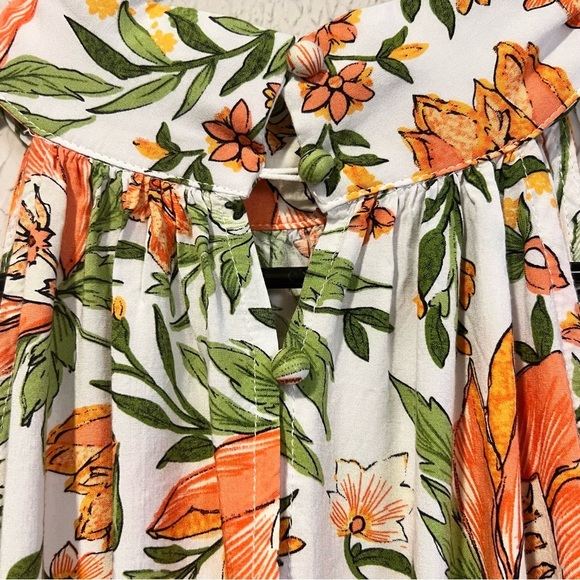 Petal & Pup Orange Floral Halter Cut Out Maxi Dress size 8 - Picture 9 of 12